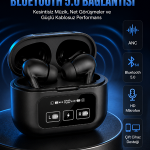 Yeni Nesil Pro Ekranlı Bluetooth Kulaklık 5.0 Bluetooth