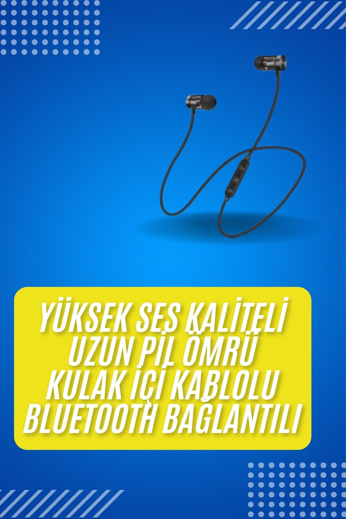 Bluetooth Bağlantılı Kablolu Mıknatıslı Sport Kulaklık