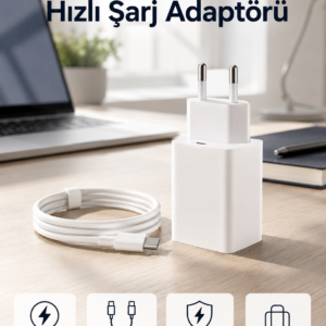 35W USB-C Hızlı Şarj Adaptörü Type-C to C Kablo Seti