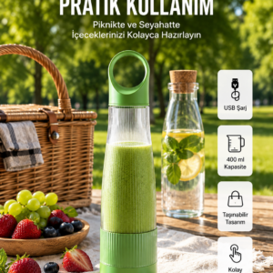 Tek Kişilik İçecekler İçin Hafif ve Taşınabilir Blender
