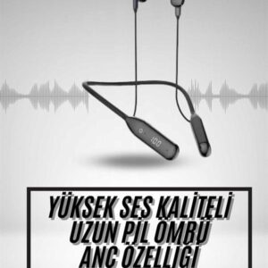 100 Saat Kablolu Boyun Askılı Dijital Göstergeli Bluetooth Kulaklık