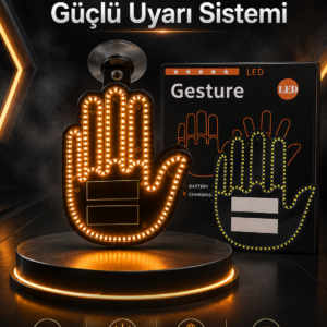 Led Işık El İşareti Araç Camı İçin Uzaktan Kumandalı