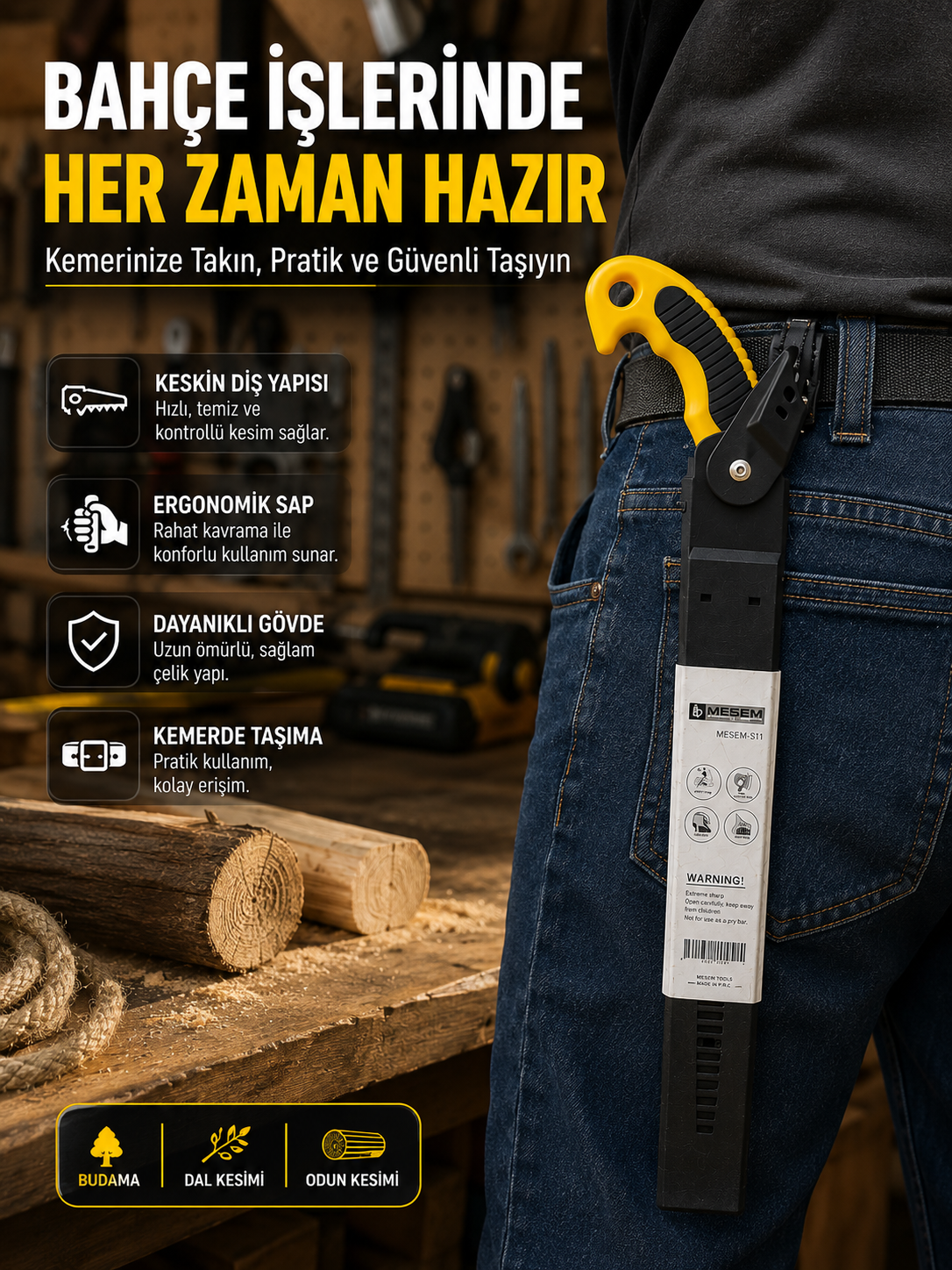 Ahşap ve Dal Kesiminde Etkili Bahçe Bıçkısı