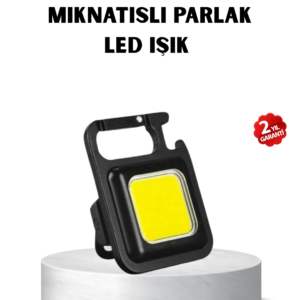 USB Type-C Şarjlı Mini Fener – Manyetik, Katlanabilir ve Şişe Açacaklı Tasarım