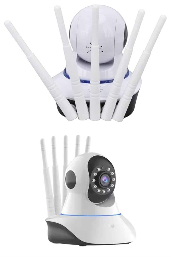 LED Aydınlatmalı 5 Antenli Motorlu 1080P Wifi Kamera Sensörlü Yeni Nesil