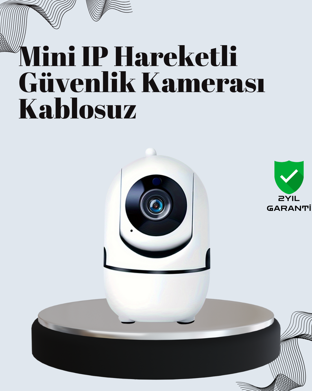 Akıllı Kontrol ve Hareket Takipli 1080P Kablosuz Güvenlik Kamerası – Gece Görüşlü ve İki Yönlü Sesli