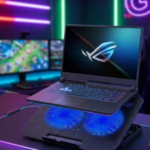 Çift Fanlı Laptop Soğutucu Stand 17 İnç Uyumlu 8 Kademeli Ayarlı USB Girişli
