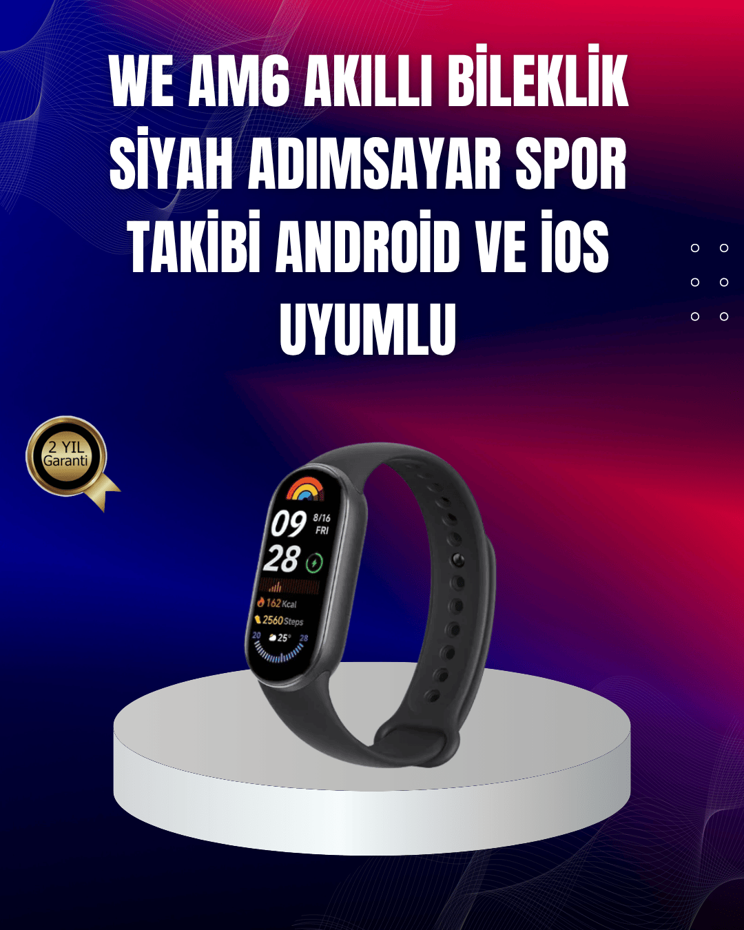 TPU ve Silikon Kordonlu Akıllı Bileklik – 20 Gün Bekleme Süresi