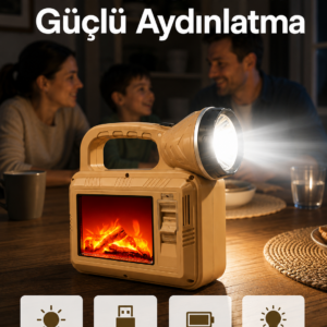 Solar Alev Lambası – Kamp, Bahçe ve Dış Mekan İçin