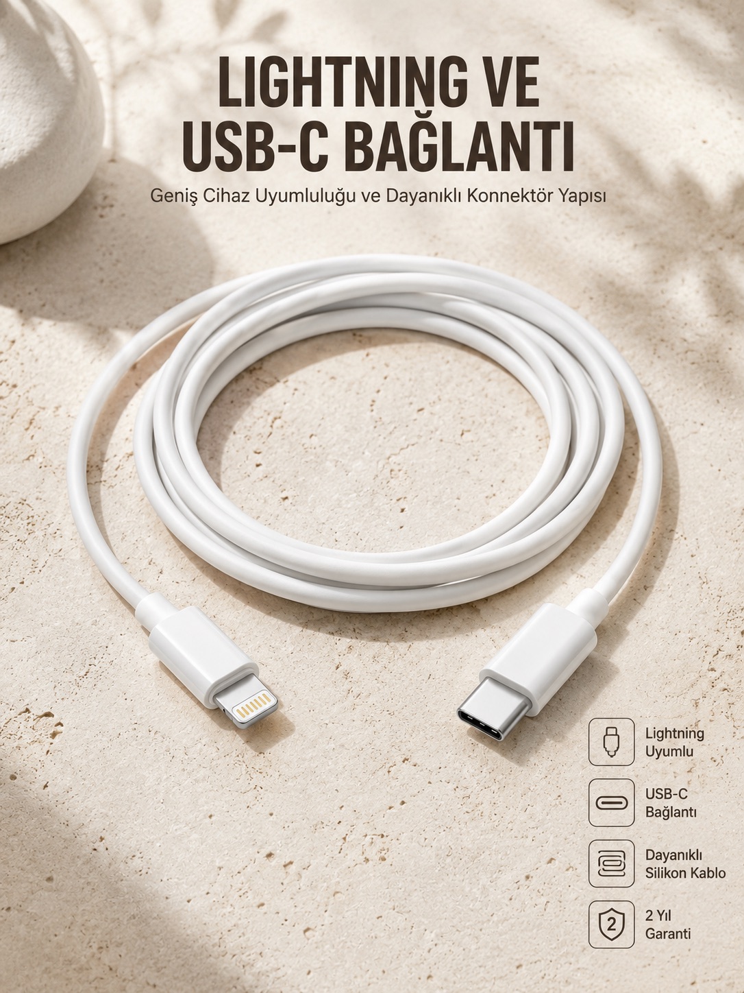 Type-C Ligtning 30W İOS Şarj Kablosu Hızlı Şarj Kablosu
