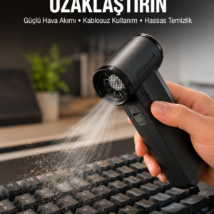 Yüksek Hızlı Kablosuz El Tipi Hava Üfleme Temizlik Cihazı Yeni Nesil