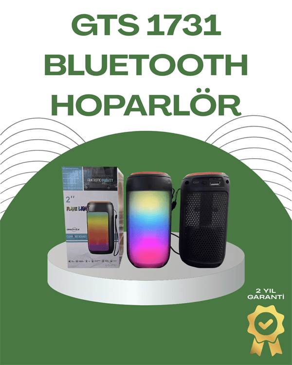 Mini LED Bluetooth Hoparlör GTS 1731 – Çoklu Ortam Desteği ve Hafif Tasarım