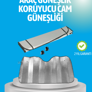 Gelişmiş Yansıtıcılı Katlanabilir Araç Güneşliği – Alüminyum & Süngerli İzolasyon Teknolojisi