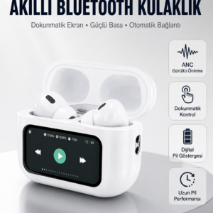 Dokunmatik Ekranlı Bluetooth Kulaklık ANC Gürültü Önleme Suya Dayanıklı Yeni Nesil