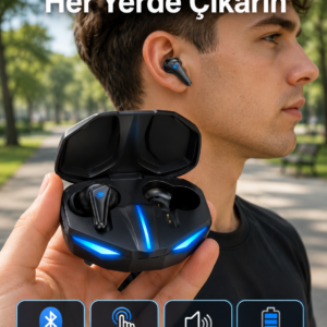 Wireless Gaming Kulaklık Mikrofonlu Bluetooth Oyuncu Kulaklığı