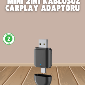 Kablosuz CarPlay Adaptörü – USB-A & Type-C Uyumlu Hızlı Bağlantı Cihazı