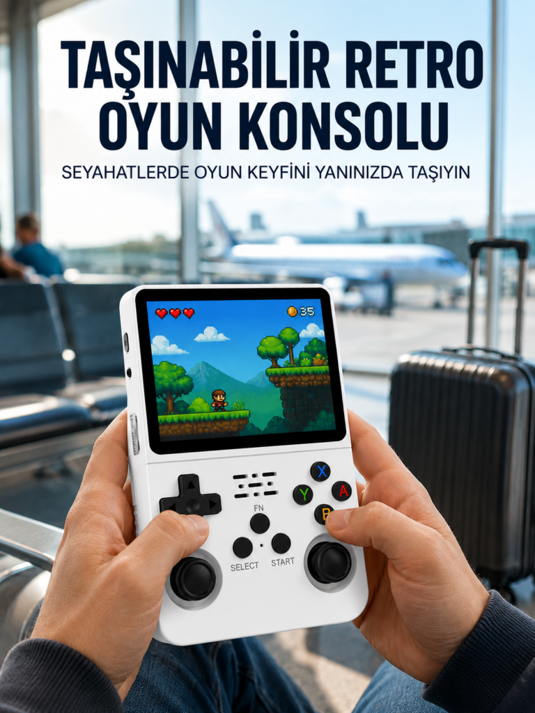 Retro Oyun Cihazı – Çift MicroSD Desteği, Çoklu Platform Uyumu, 3200 mAh Batarya Yeni Nesil