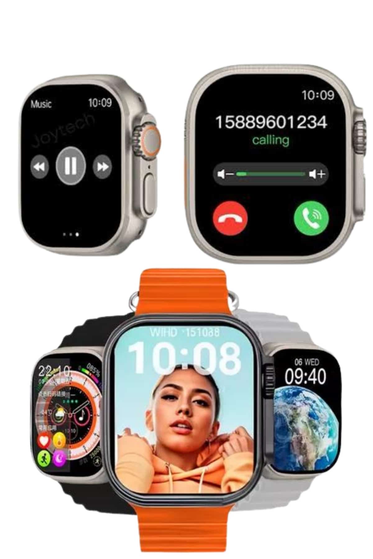 Akıllı Saat Çok Fonksiyonlu Unısex Sosyal Medya Girişli Bluetooth Bağlantılı Yeni Nesil