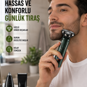 Kablosuz Şarjlı Çok Amaçlı Tıraş Makinesi