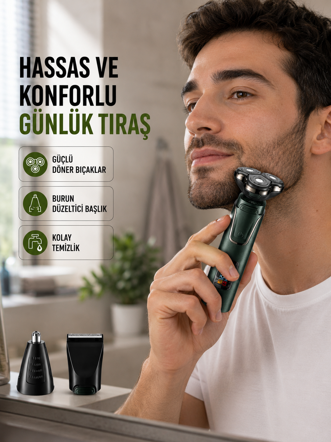 Kablosuz Şarjlı Çok Amaçlı Tıraş Makinesi