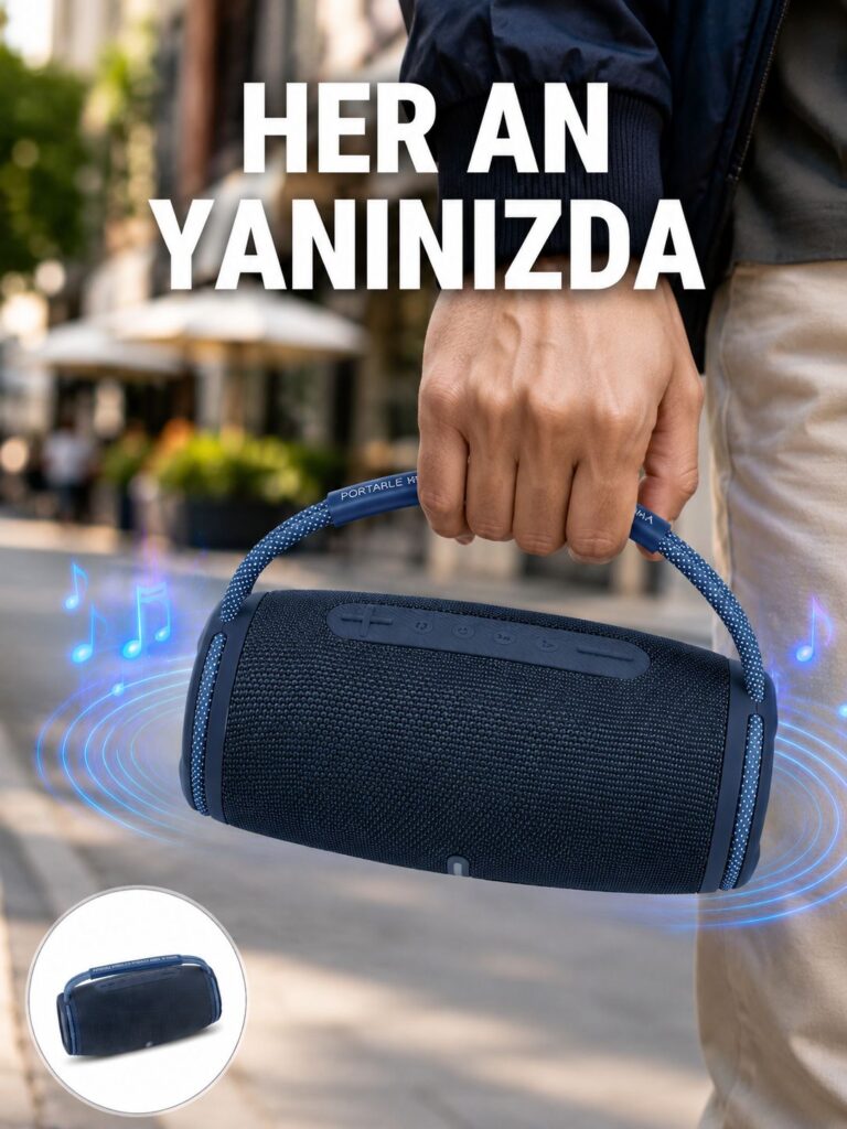 Net Stereo Ses Sunan IPX5 Su Geçirmez Bluetooth Hoparlör Yeni Nesil