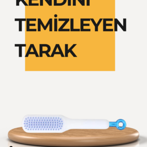 Kendi Kendini Temizleyen Saç Tarağı – Anti-Statik, Silikon Uçlu, ABS Malzeme, 22x4 cm