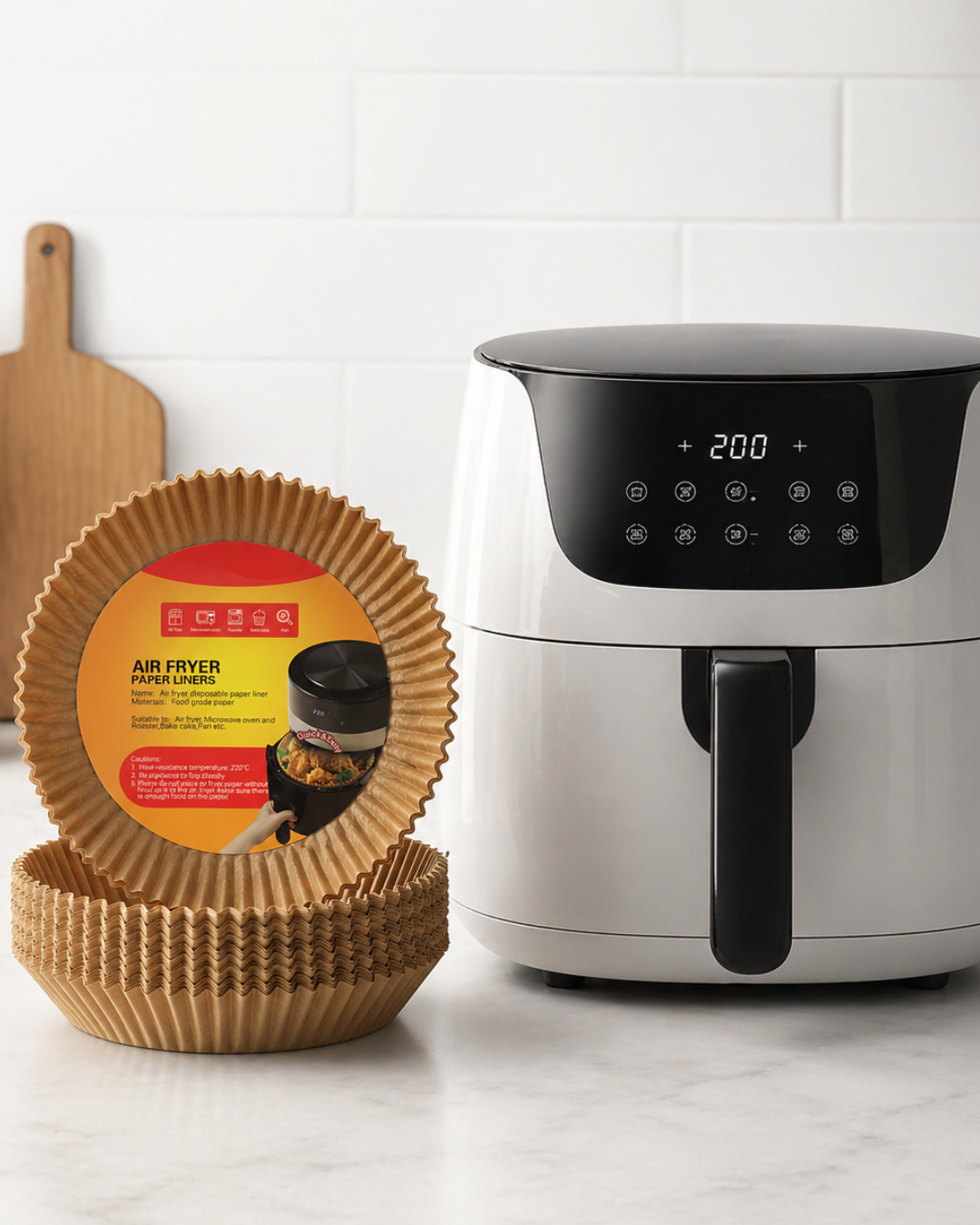 100 Adet Airfryer Kağıdı Su Geçirmez Yağ Tutmaz Pişirme Altlığı