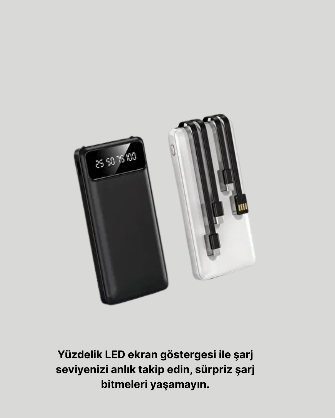 Taşınabilir 20.000 mAh Hızlı Şarj Powerbank 4 Çıkışlı