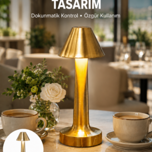Şarjlı Masa Lambası 3 Işık Modu Kademesiz Karartma Metal Gövde Yeni Nesil