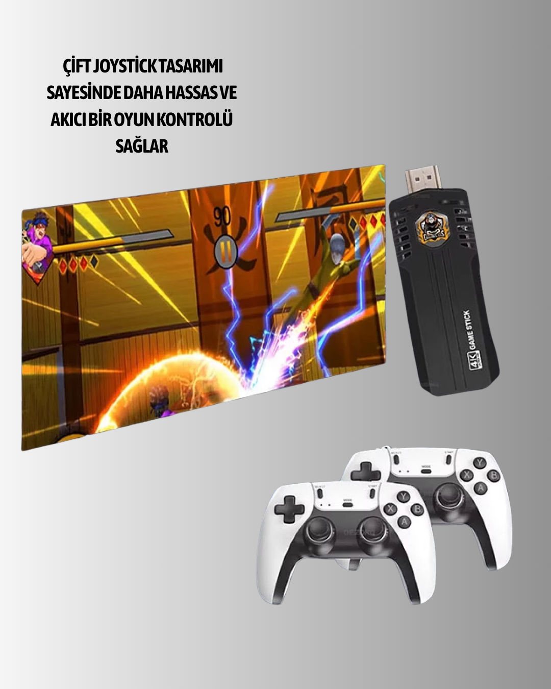 Kablosuz Retro TV Oyun Konsolu – 30.000+ Oyun, HD Çıkış & Kablosuz Gamepad ile Efsanevi Oyun Deneyimi