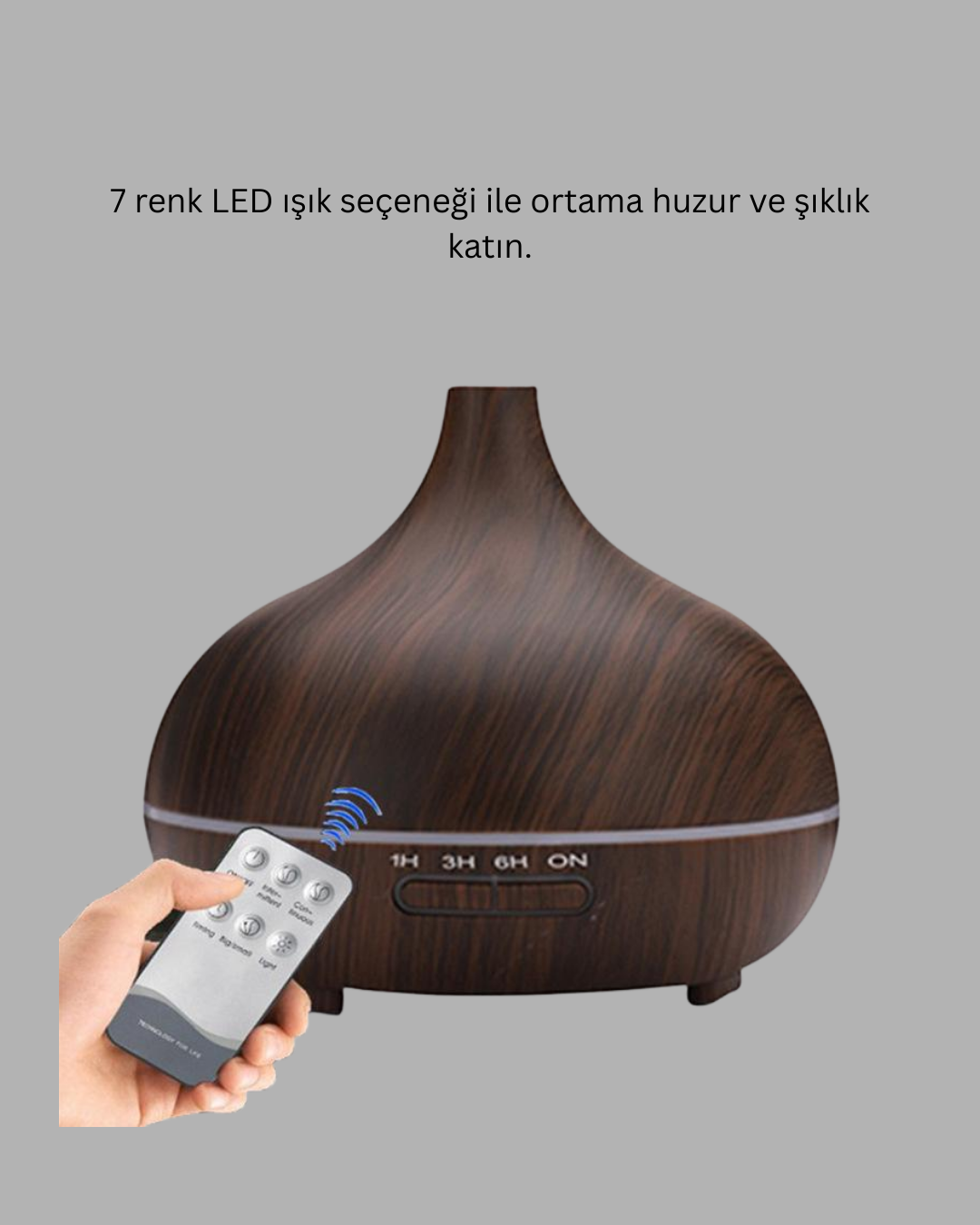 BN01 Uçucu Yağ Uyumlu Renkli LED Işıklı Nemlendirici