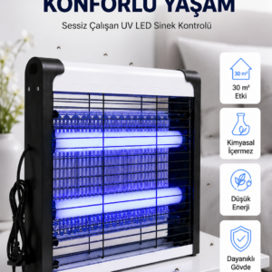 Elektrikli UV LED Sinek Öldürücü Sessiz Çalışan Etkili Böcek Tuzağı
