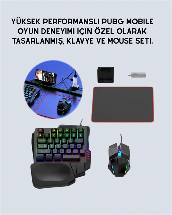 Bluetooth 5.3 Mobil Oyun Aksesuar Seti – PUBG Uyumlu