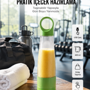 400 ml Kapasiteli Pratik Taşınabilir Meyve Blender