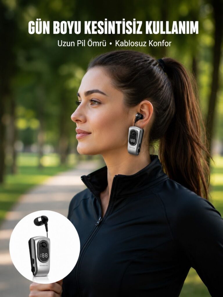 Titreşimli Bluetooth Kulaklık – Uzun Pil Ömrü, Dijital Ekranlı Kablosuz Tasarım Yeni Nesil
