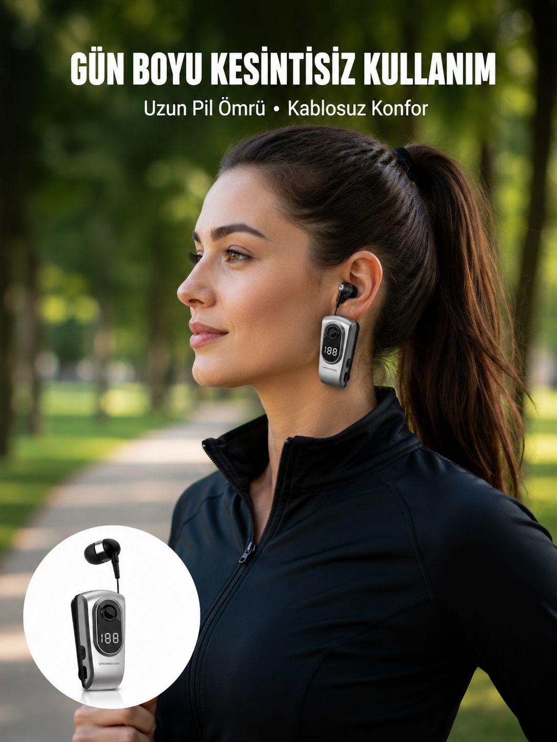 Titreşimli Bluetooth Kulaklık – Uzun Pil Ömrü, Dijital Ekranlı Kablosuz Tasarım Yeni Nesil