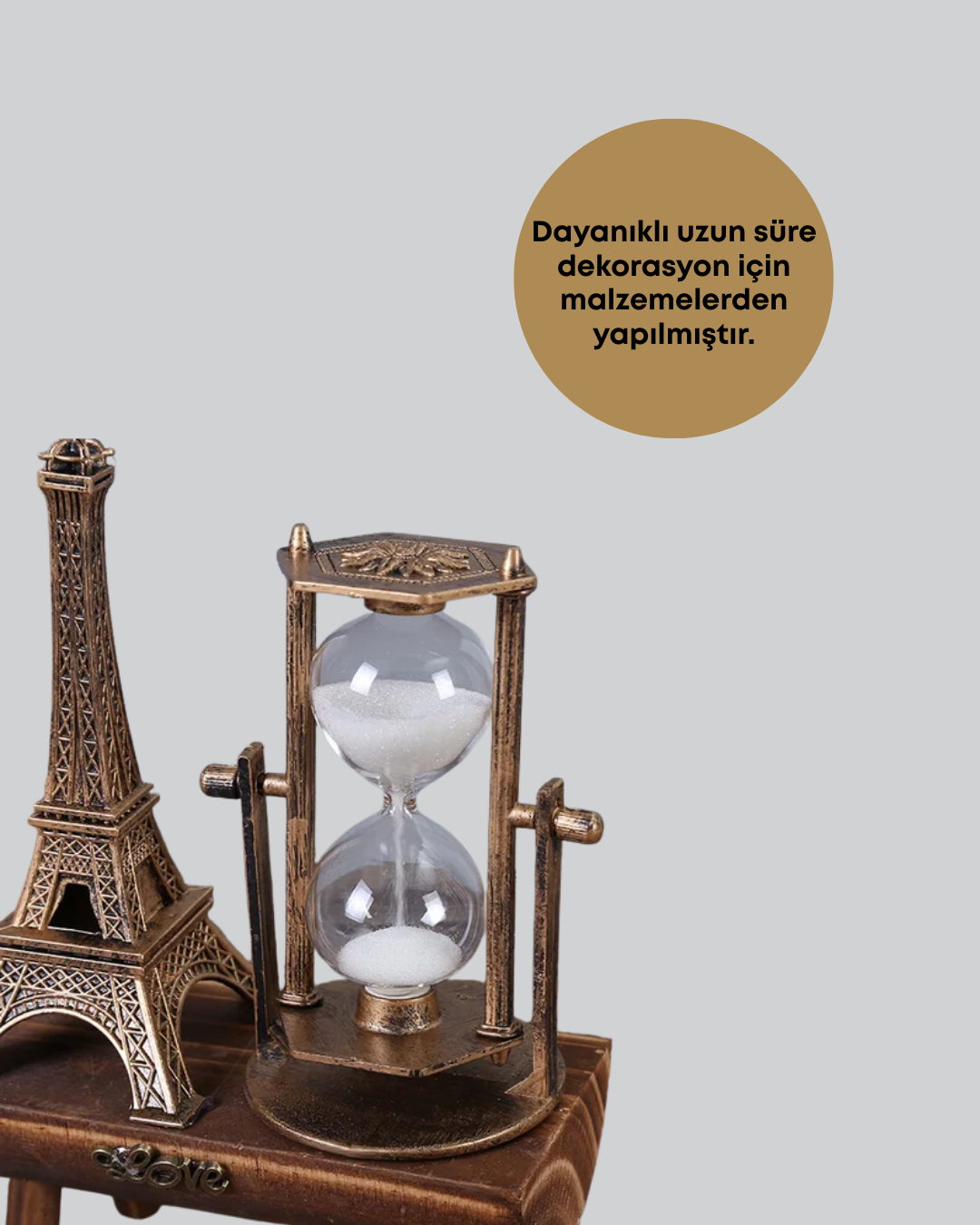 Ahşap Kum Saati – Vintage Tasarımlı Masa Dekoru