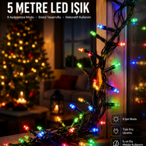 Karışık Renk Pilli Led Işık Çok Fonksiyonlu Enerji Tasarruflu 5 Metre