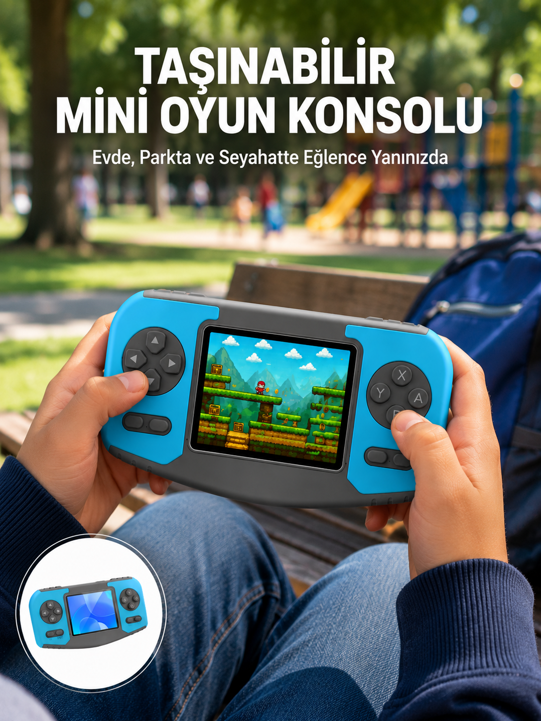 Taşınabilir Mini Video Oyun Konsolu Ergonomik Tasarım