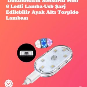 Kolay Montajlı, Çok Renkli USB Şarjlı Kablosuz Araç İçi Işık Seti