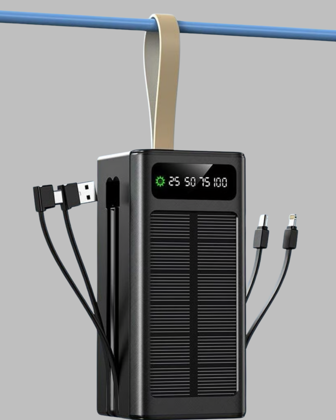 Kamp ve Outdoor Kullanıma Uygun Güneş Panelli Powerbank Yeni Nesil