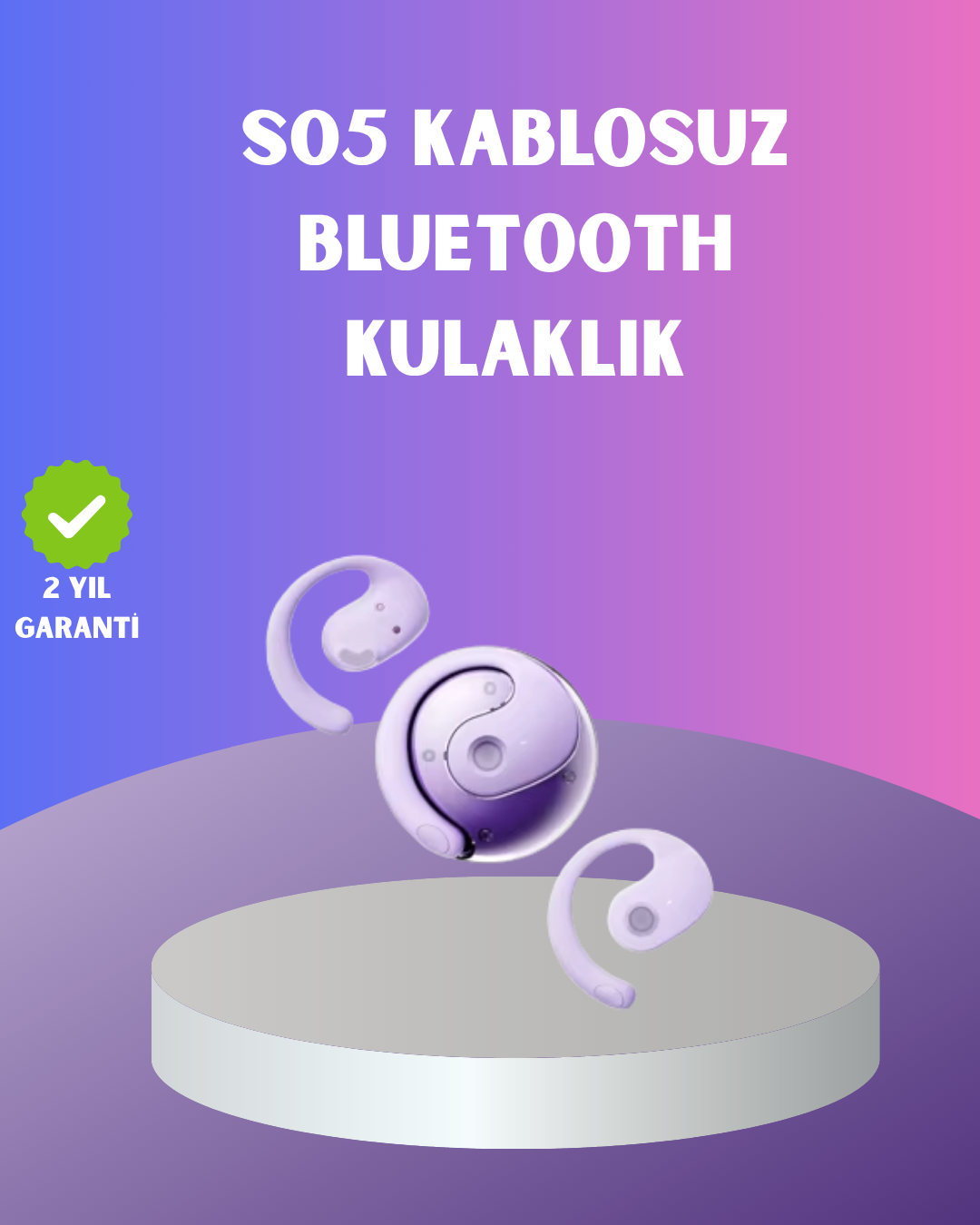 S05 Spor Kulaklığı – Kemik İletimli, Kulak Kanalını Tıkamayan Yapı