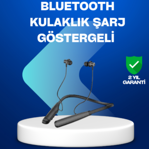 Boyun Askılı Kablosuz Bluetooth Kulaklık – Aktif Gürültü Önleme, LCD Ekranlı