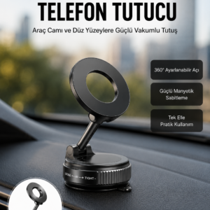360 Derece Ayarlanabilir Manyetik Araç Telefon Standı Yeni Nesil