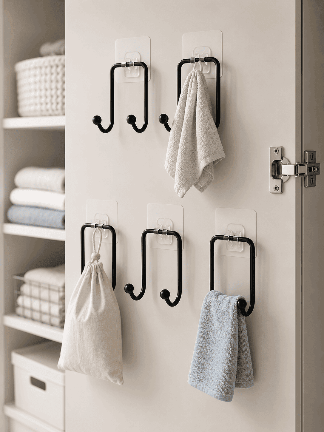 5 Adet Yapışkanlı Askı Çok Amaçlı Mutfak Banyo Düzenleyici Askılık