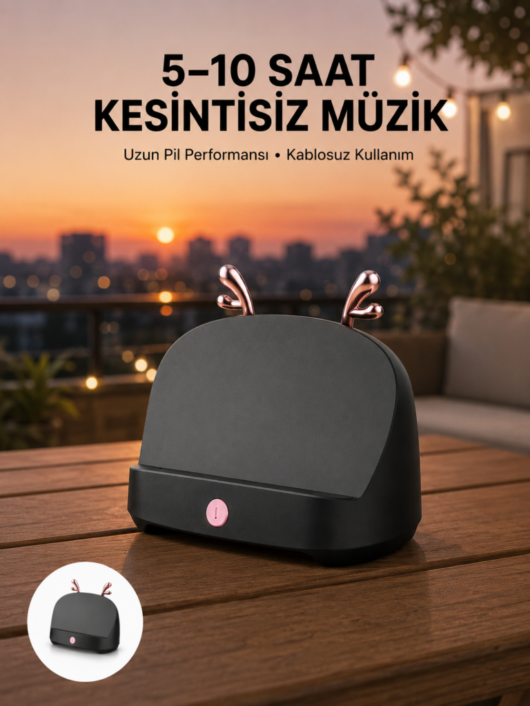 Telefon Tutucu Bluetooth Hoparlör Geyikli Renkli Uzun Ömürlü