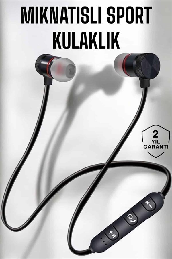 Kablolu Mıknatıslı Sport Kulaklık Bluetooth Bağlantılı