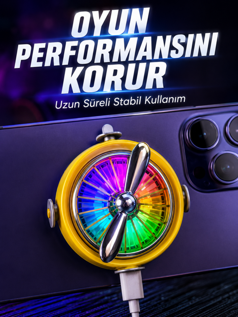 Telefon İçin RGB LED Manyetik Soğutma Fanı