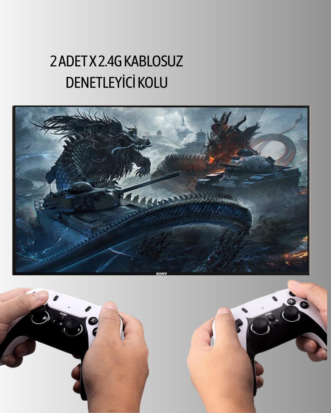 Kablosuz Retro TV Oyun Konsolu – 30.000+ Oyun, HD Çıkış & Kablosuz Gamepad ile Efsanevi Oyun Deneyimi