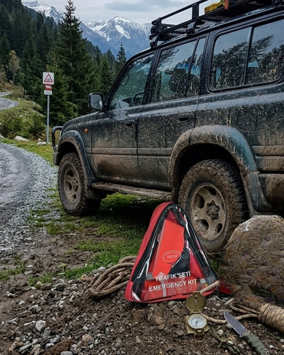 Araç Trafik Seti Muayene Uyumlu Acil Yardım ve Güvenlik Kiti